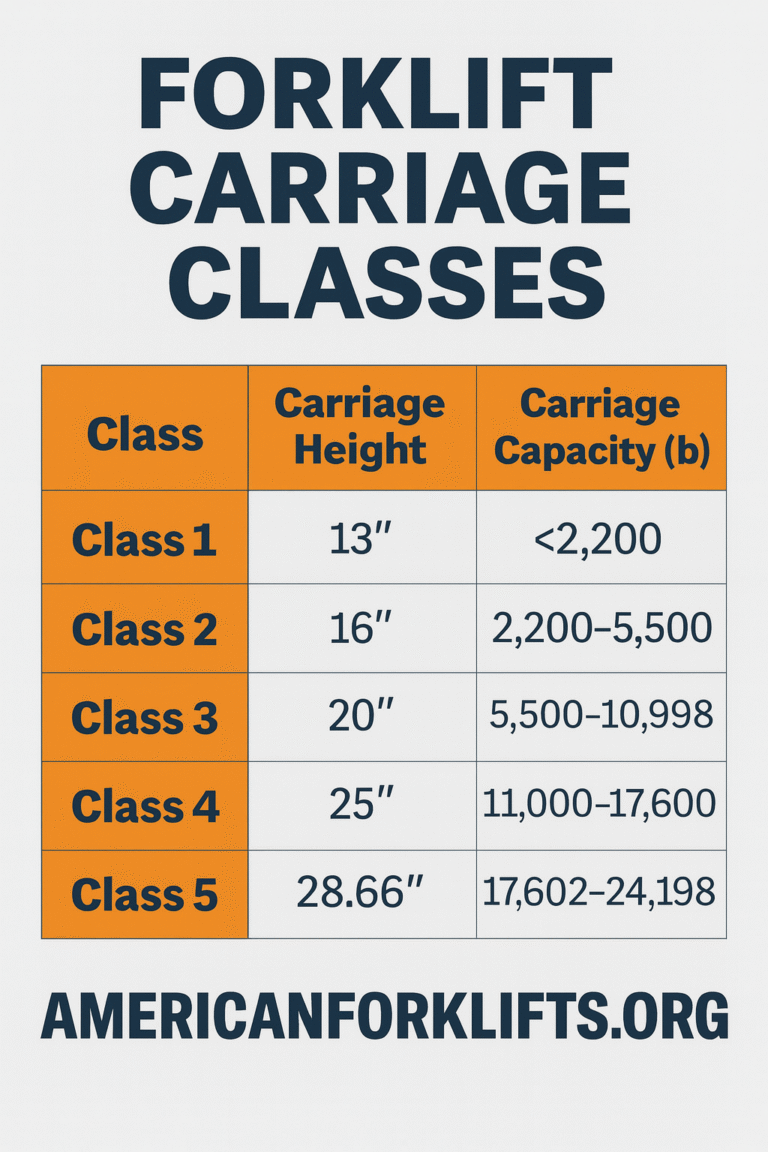 Forklift Carriage Classes