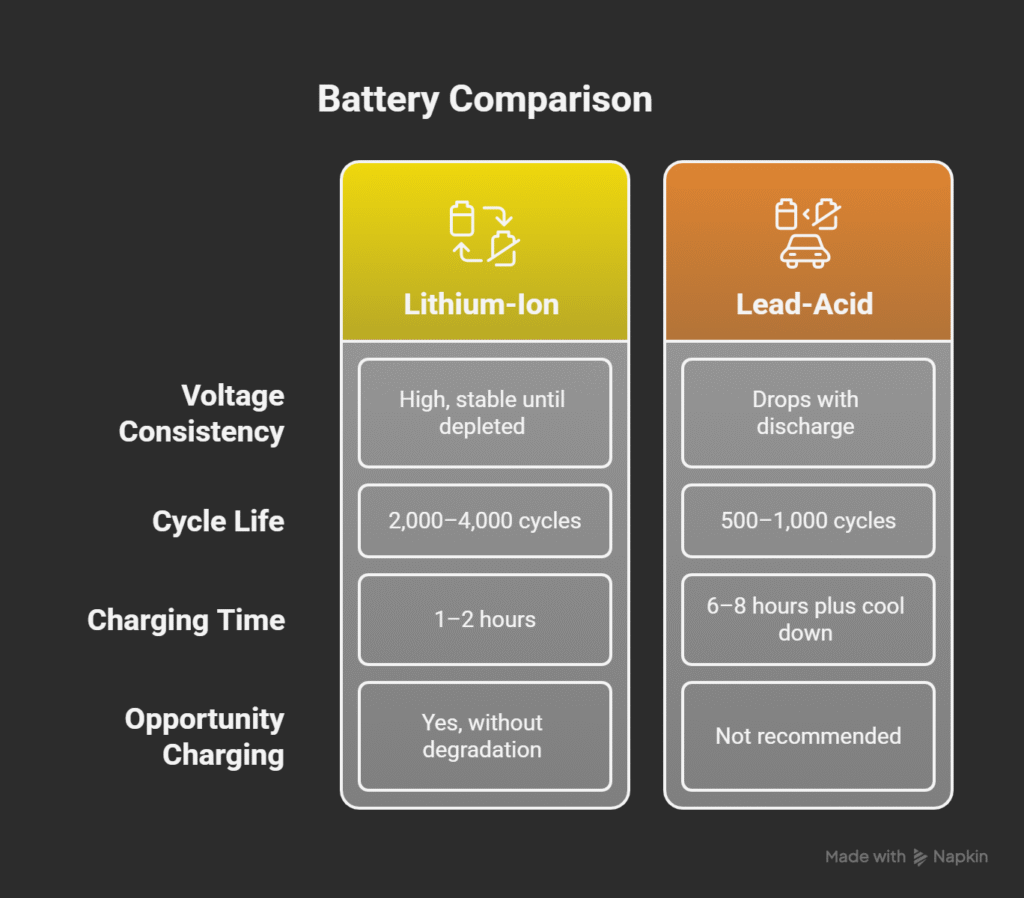 Lithium-Ion Vs Lead-Acid Forklift Batteries