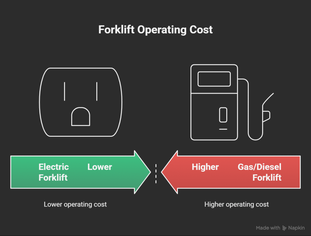 Electric forklifts in manufacturing