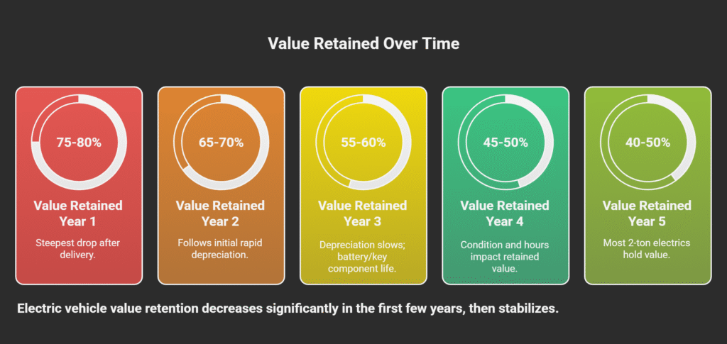 electric forklift depreciation rates - visual selection