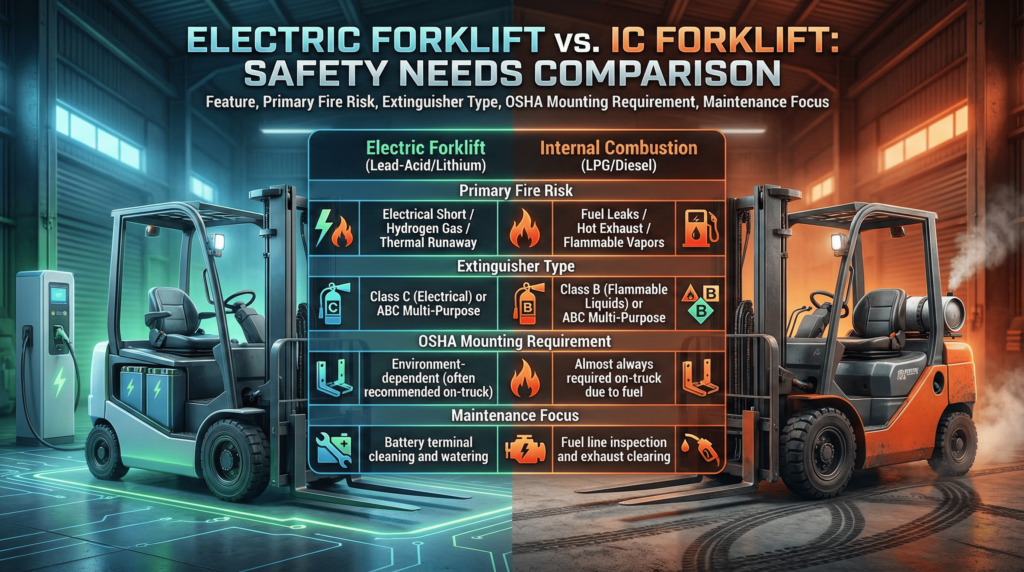 electric Forklift Fire Extinguisher Comparison