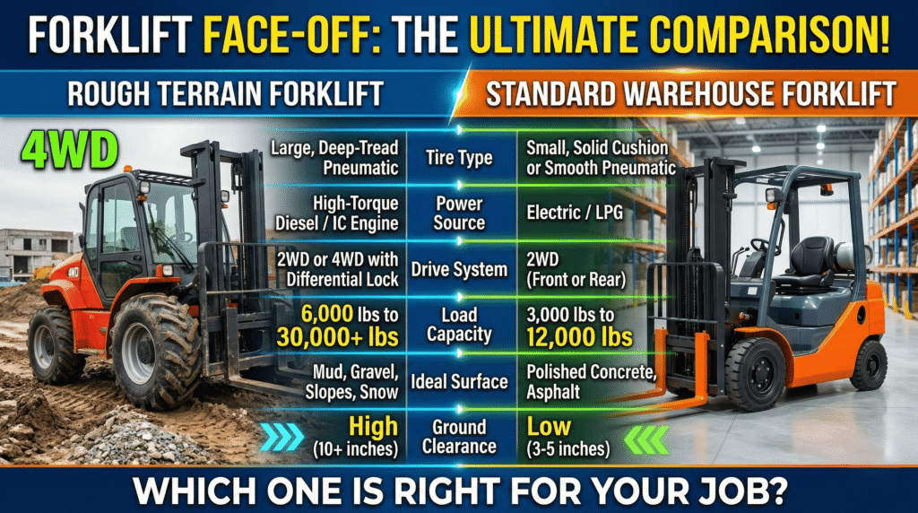 Rough Terrain Forklift Comparison