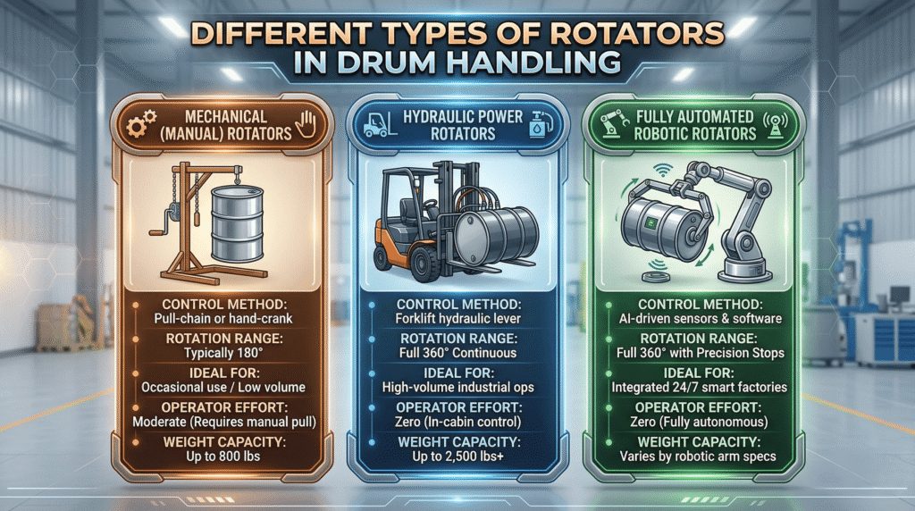 Drum Handling Rotatory attachments
