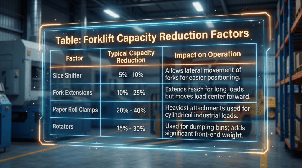Industrial Load Forklift Capacity Factors