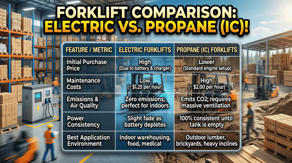 propane or electric forklift