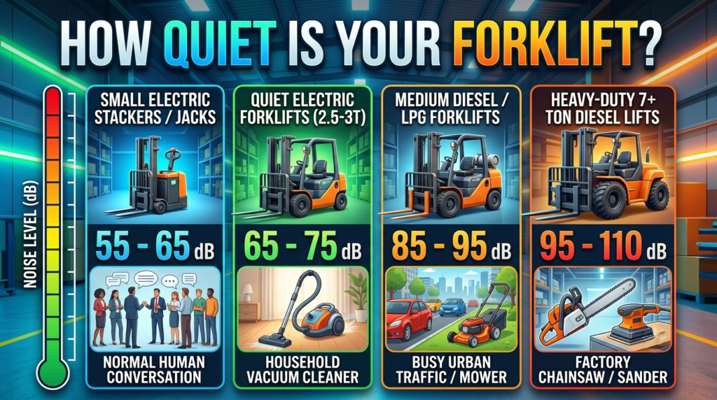 How Quiet electric forklifts