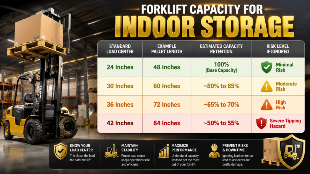 Forklift Capacity for Indoor Storage Table