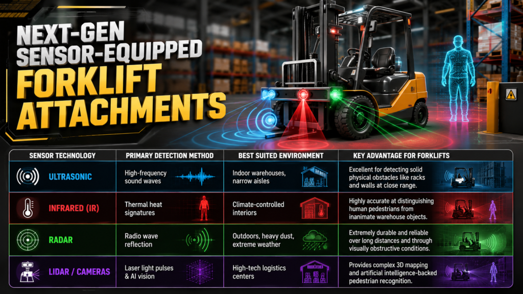 Sensor-Equipped Forklifts Attachments Table