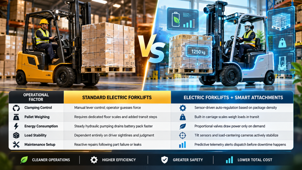 Electric Forklifts Smart Attachments Table